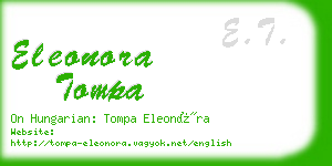 eleonora tompa business card